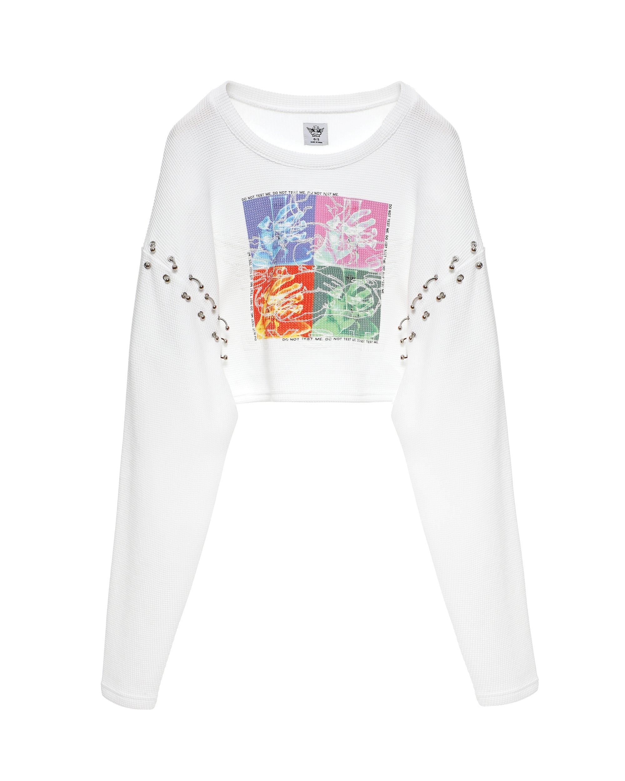 Don't Test Me Thermal Crop Longsleeve