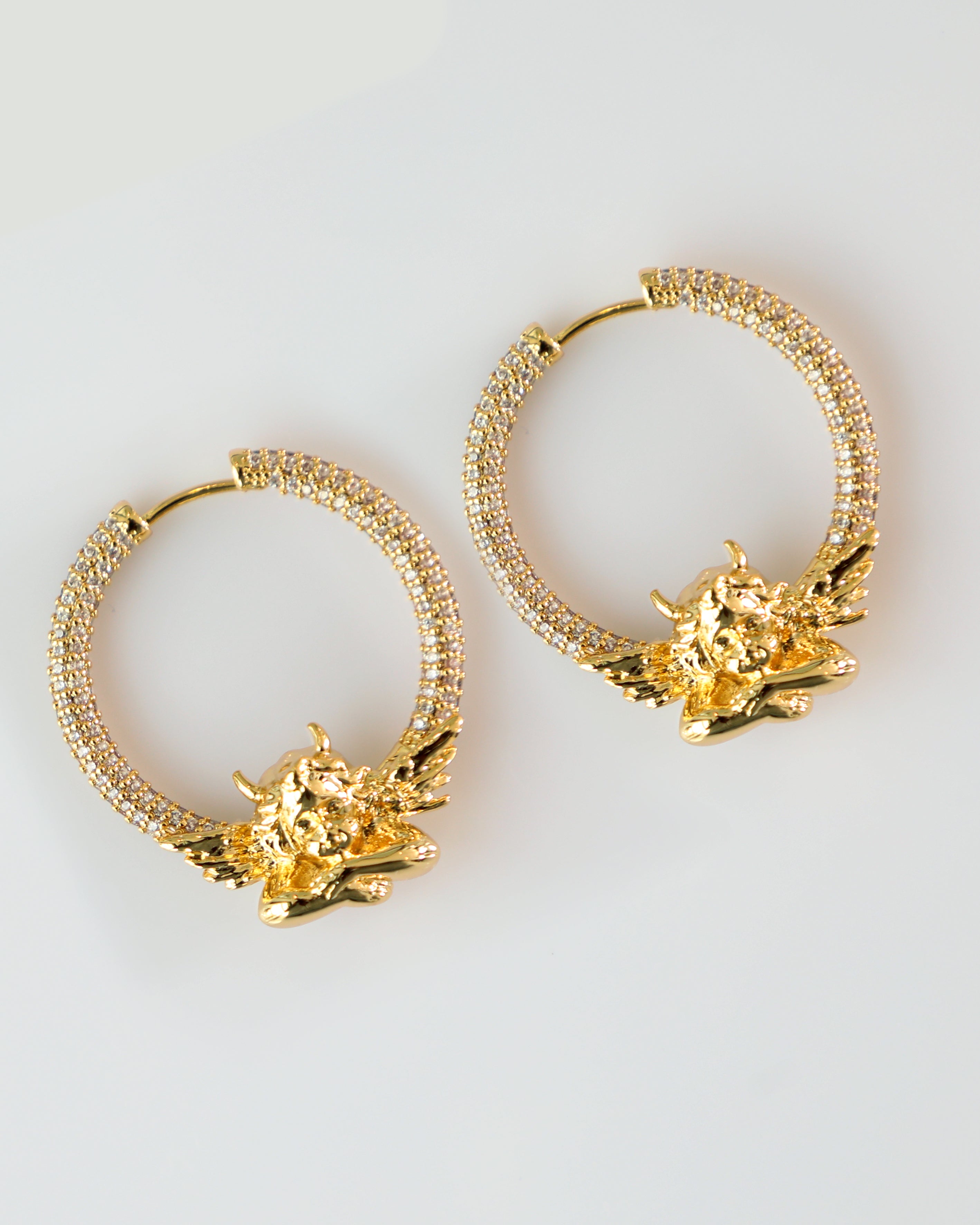 Pavé Cloud 9 Hoop Earrings