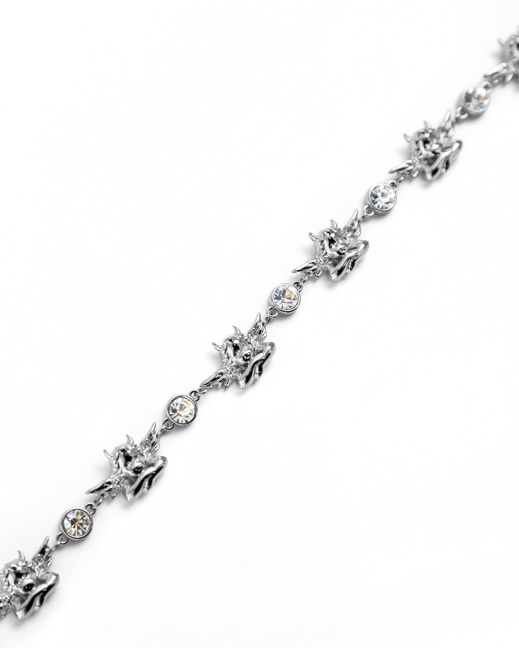 Crystal Clear Silver Necklace