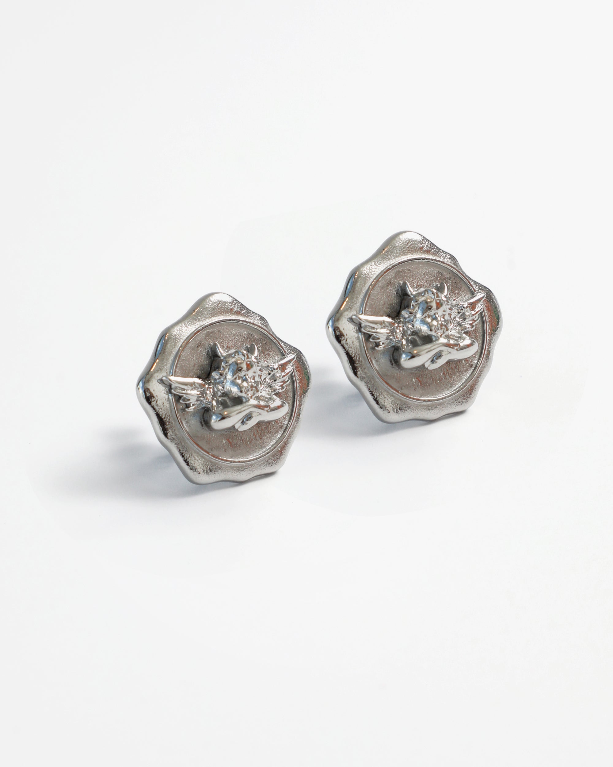 Sealed With a Kiss Silver Earrings