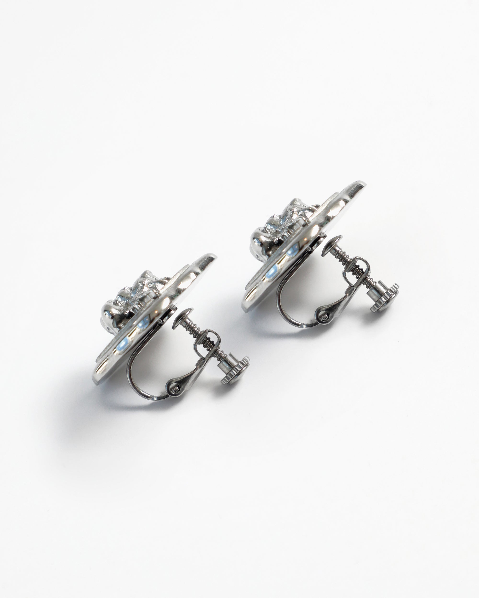 Sealed With a Kiss Silver Earrings