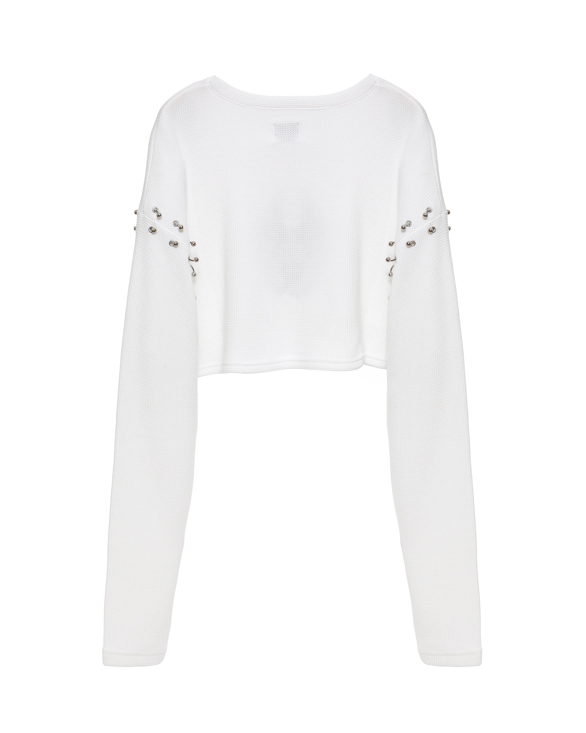 Don't Test Me Thermal Crop Boyfriend Longsleeve