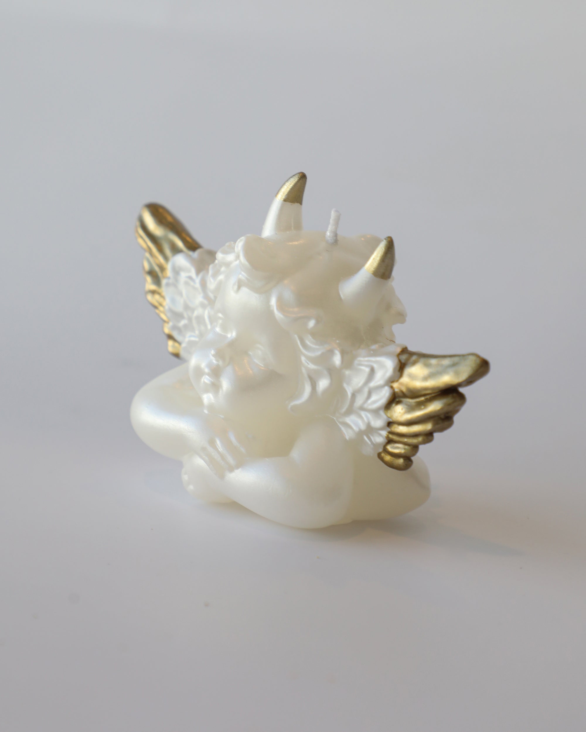 Boys Lie Cherub Decorative Candle