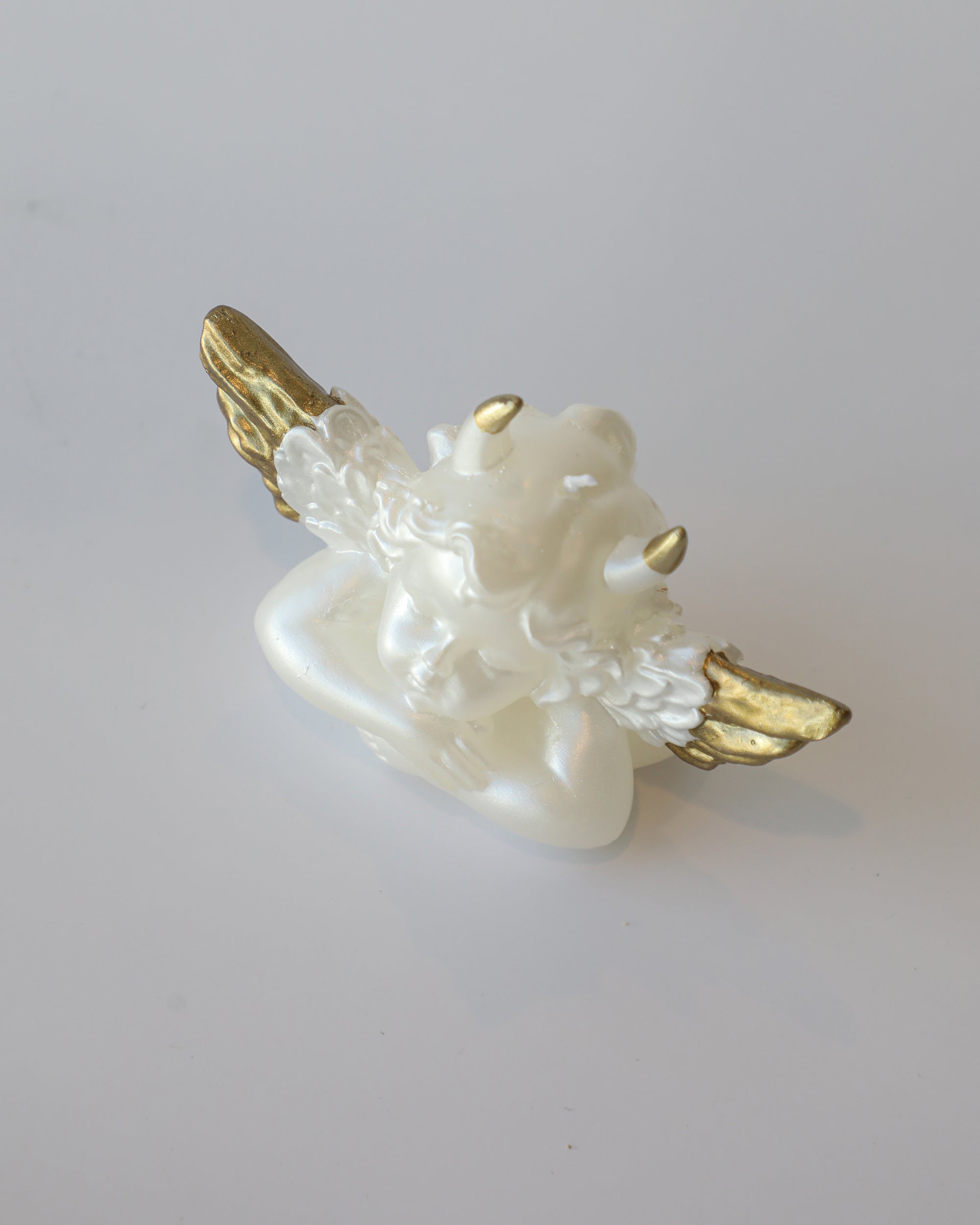 Boys Lie Cherub Decorative Candle