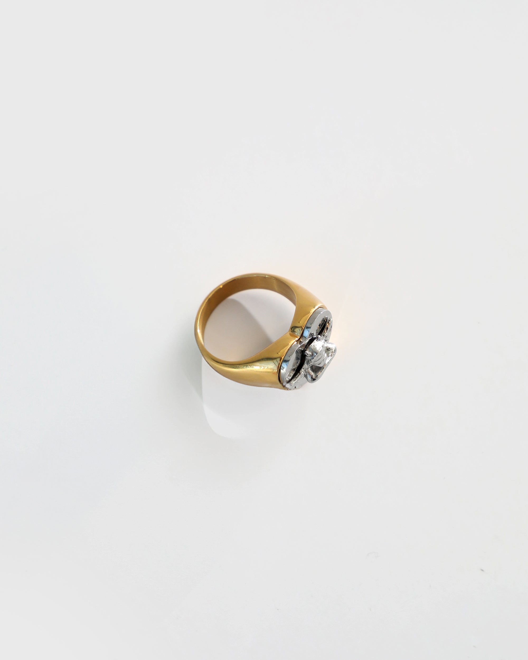 Boys Lie Stainless Steel Logo Heart Ring