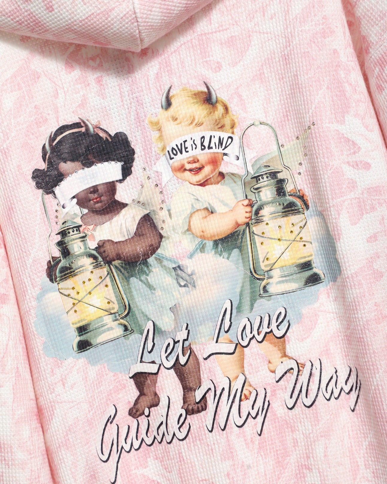 Let Love Guide My Way Rhinestone Racer Hoodie