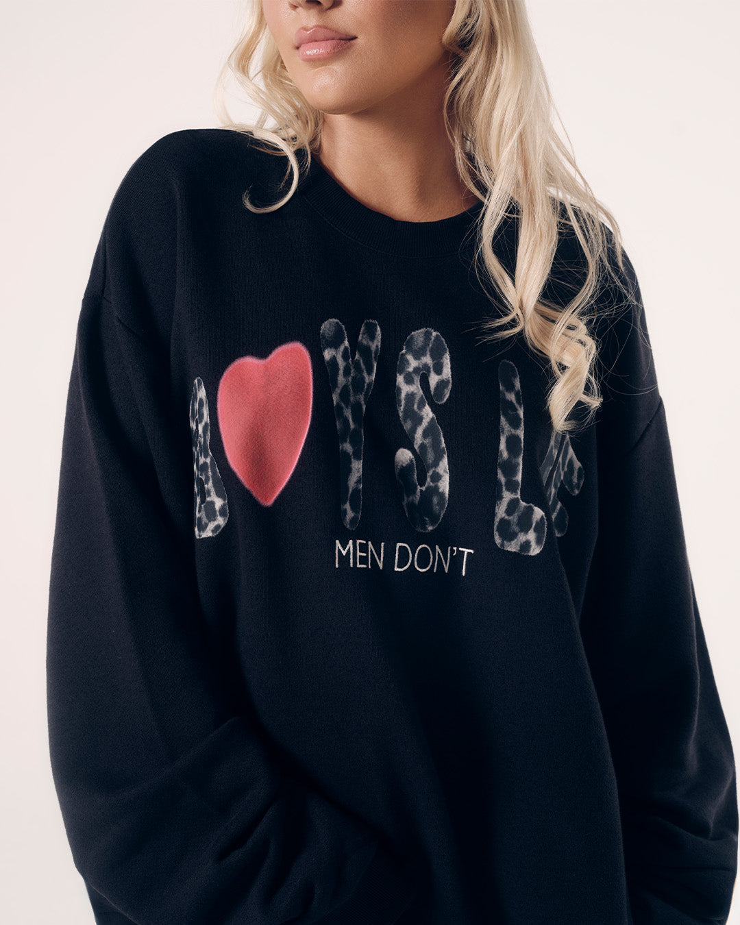 Black Caitlyn Coded Kara Crewneck