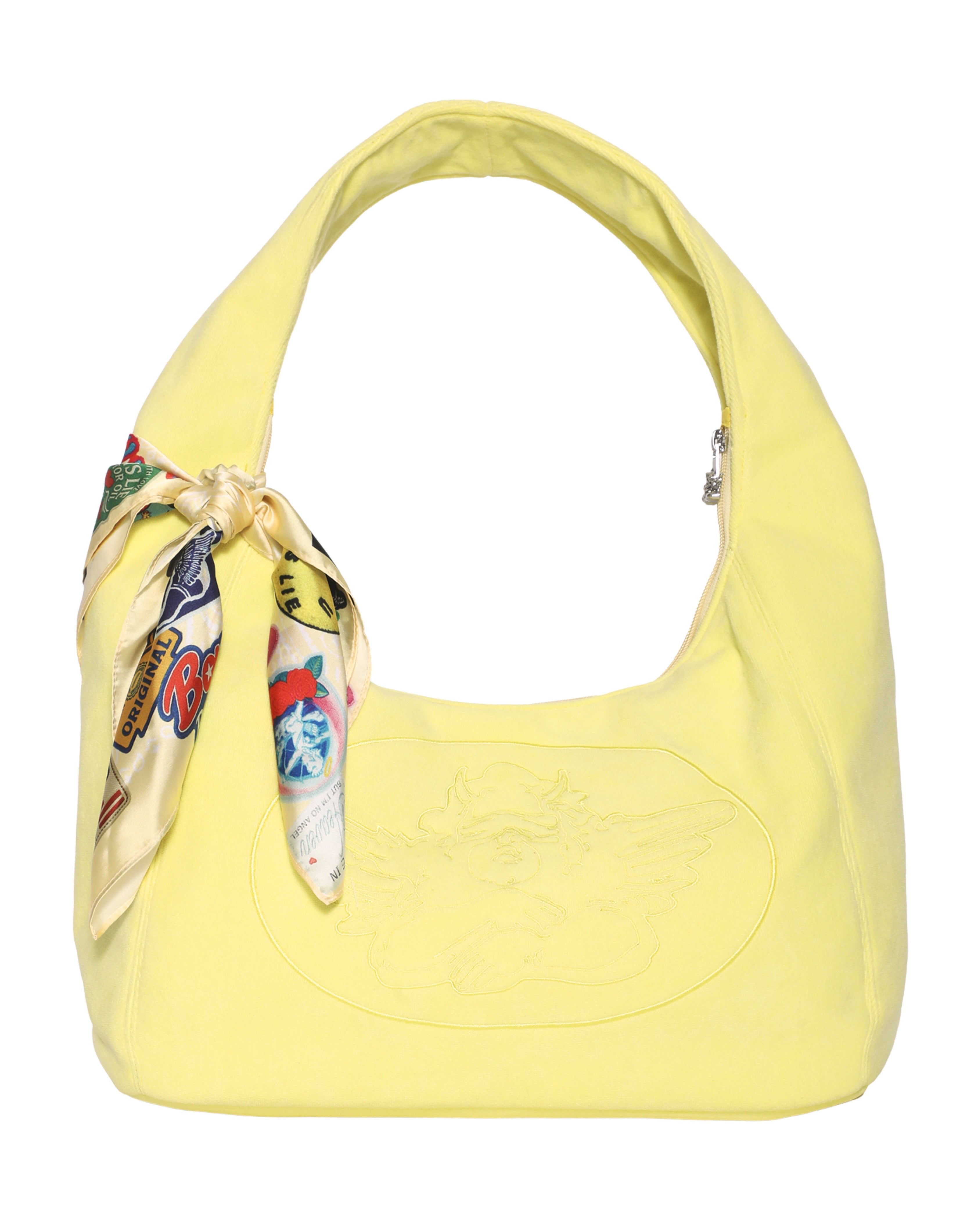 Yellow Patched Up Satin Bandana