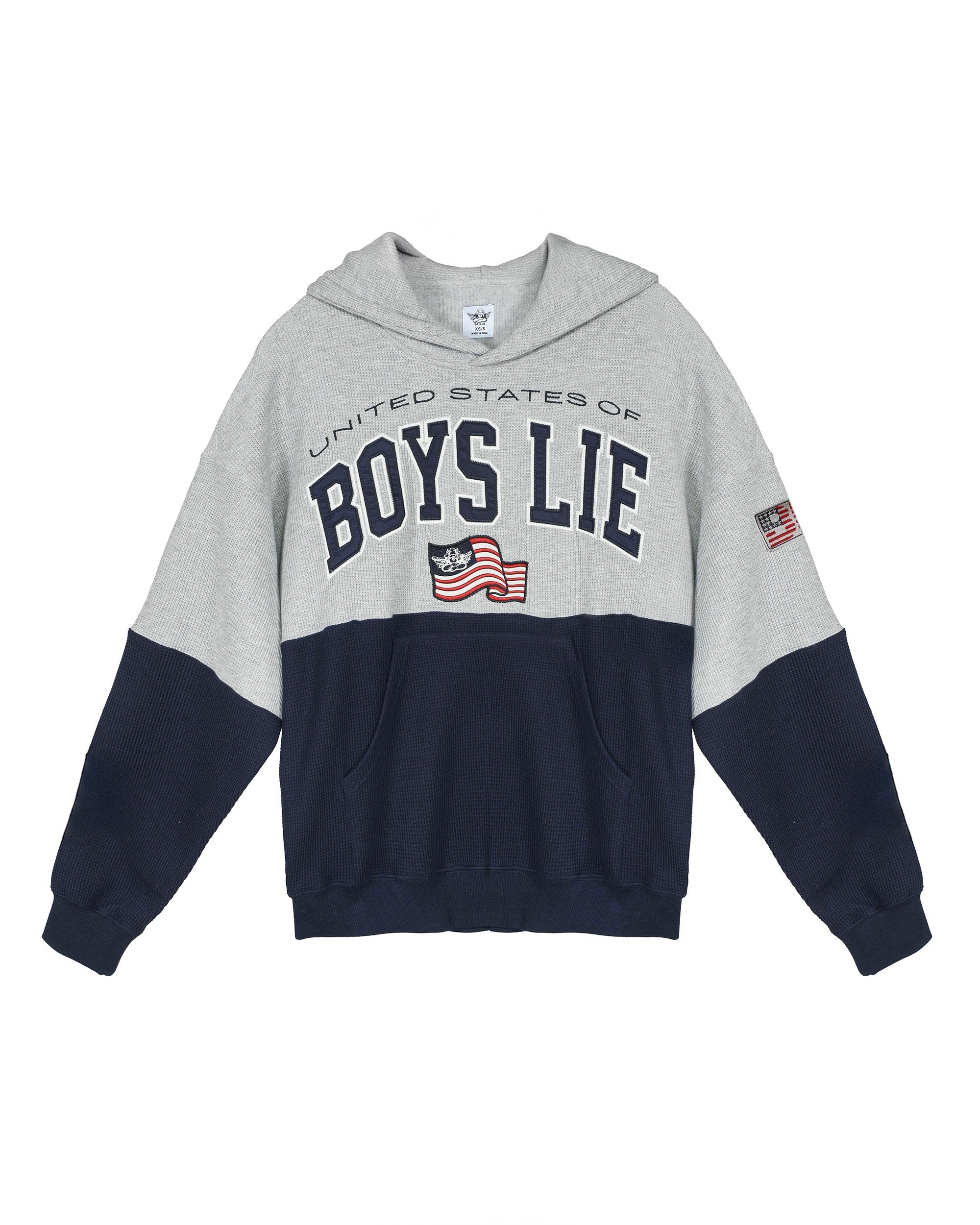 United States of Boys Lie Thermal Racer Hoodie