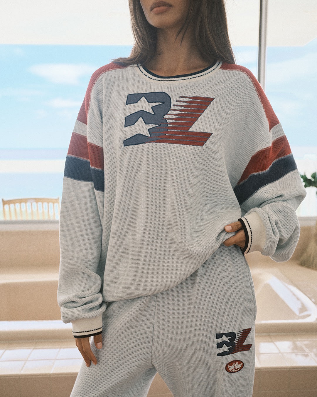 Boys Lie Champs Thermal Kara Crewneck