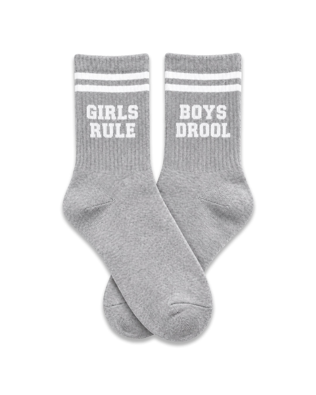 Grey Girls Rule Boys Drool Socks