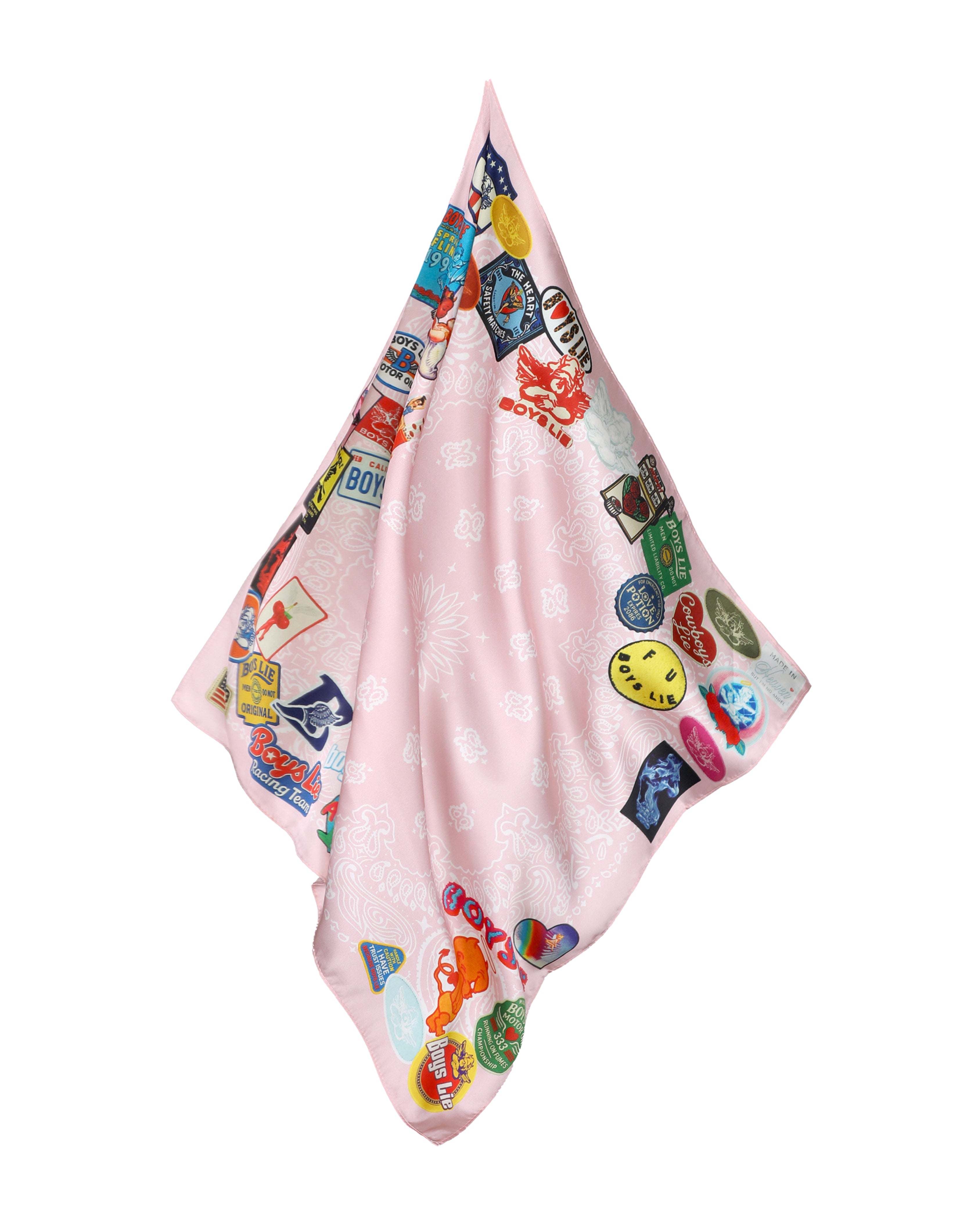 Pink Patched Up Satin Bandana