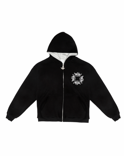 Up in Smoke Zip-Up Boyfriend Hoodie