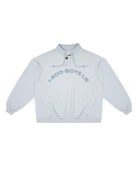Blue 1-800 Reunion Henley Crewneck