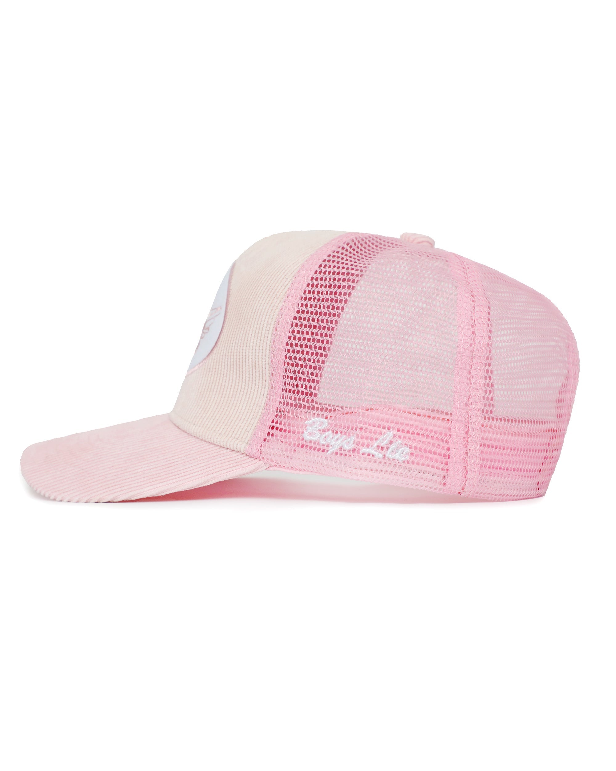 Pink Corduroy Trucker Hat