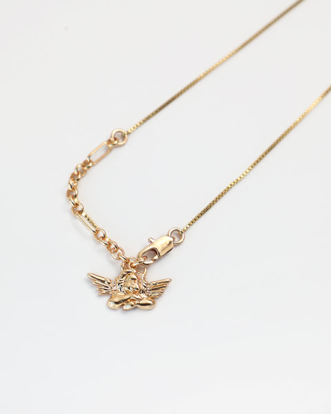 The Suzi Angel Necklace Gold