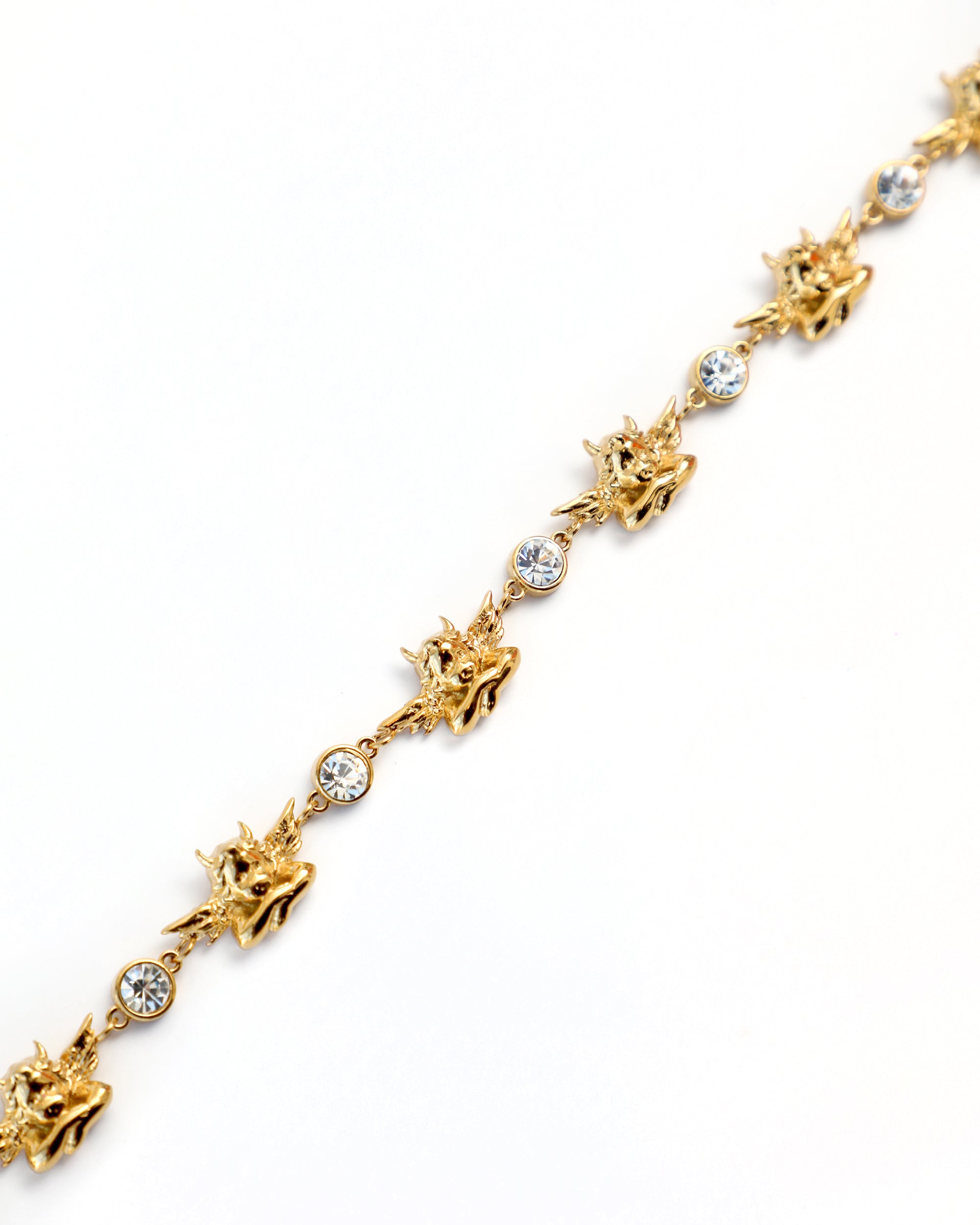 Crystal Clear Gold Necklace