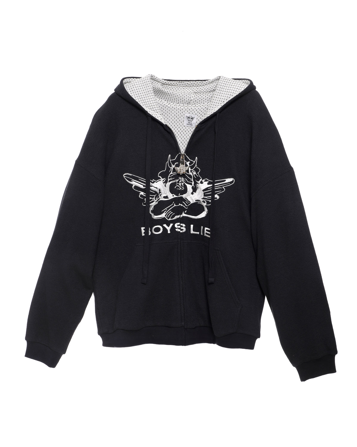 Spiral - Grieving Angel Graphic Hoody - Black, 100% Cotton Fleece