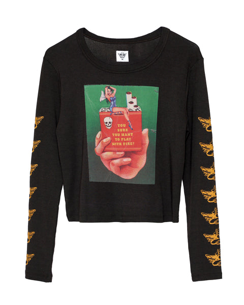 Twin Flame V2 Fair Play Fitted Longsleeve Crop