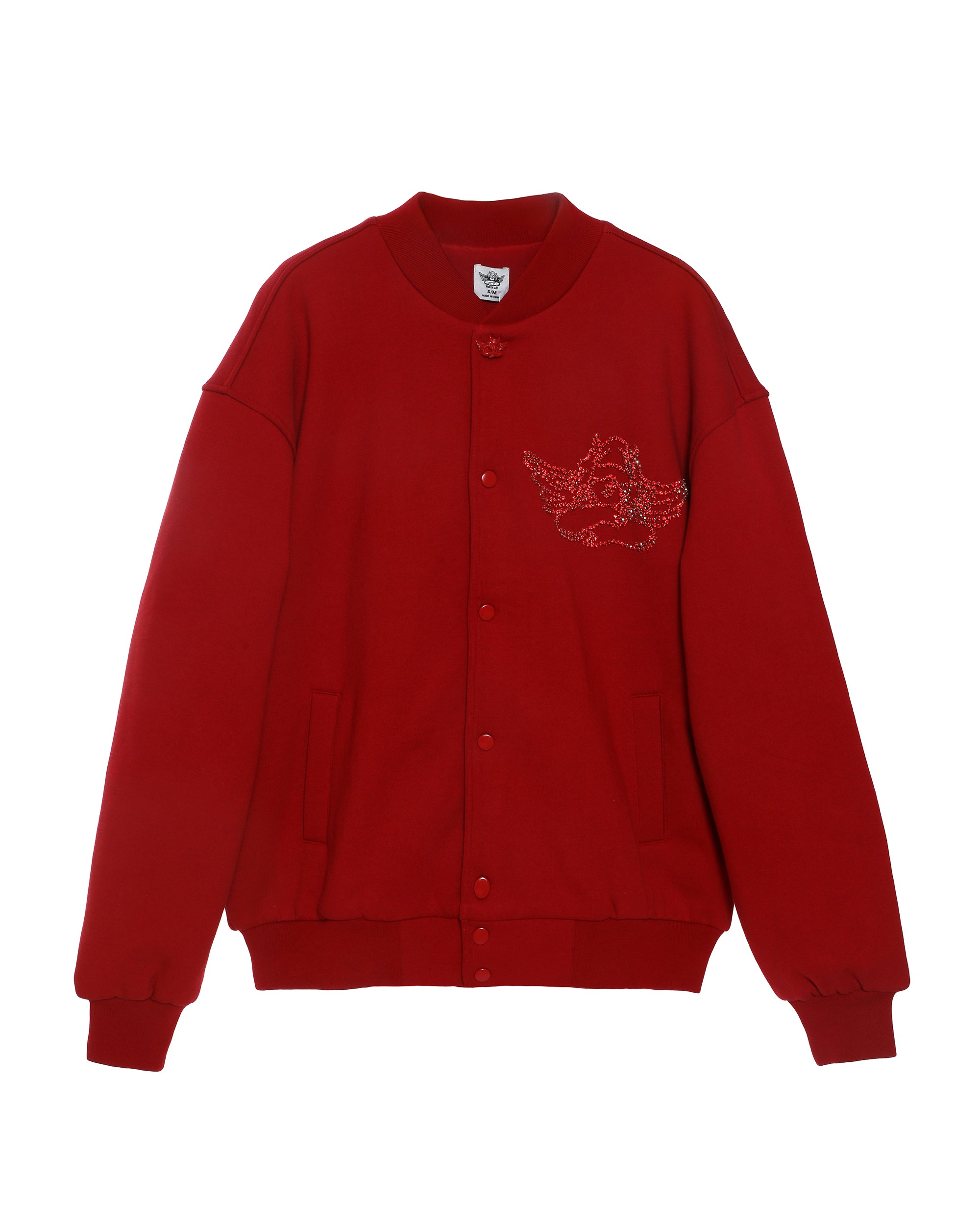 Red Roses, Red Roses Fleece Varsity Jacket