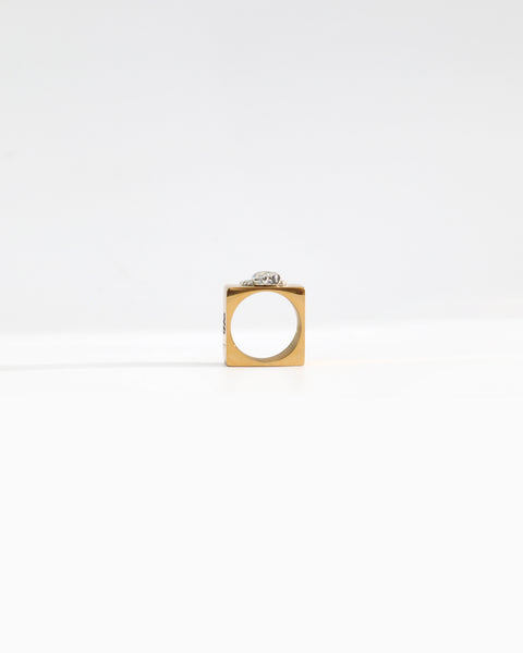 Boys Lie Gold / Rhodium Logo Ring
