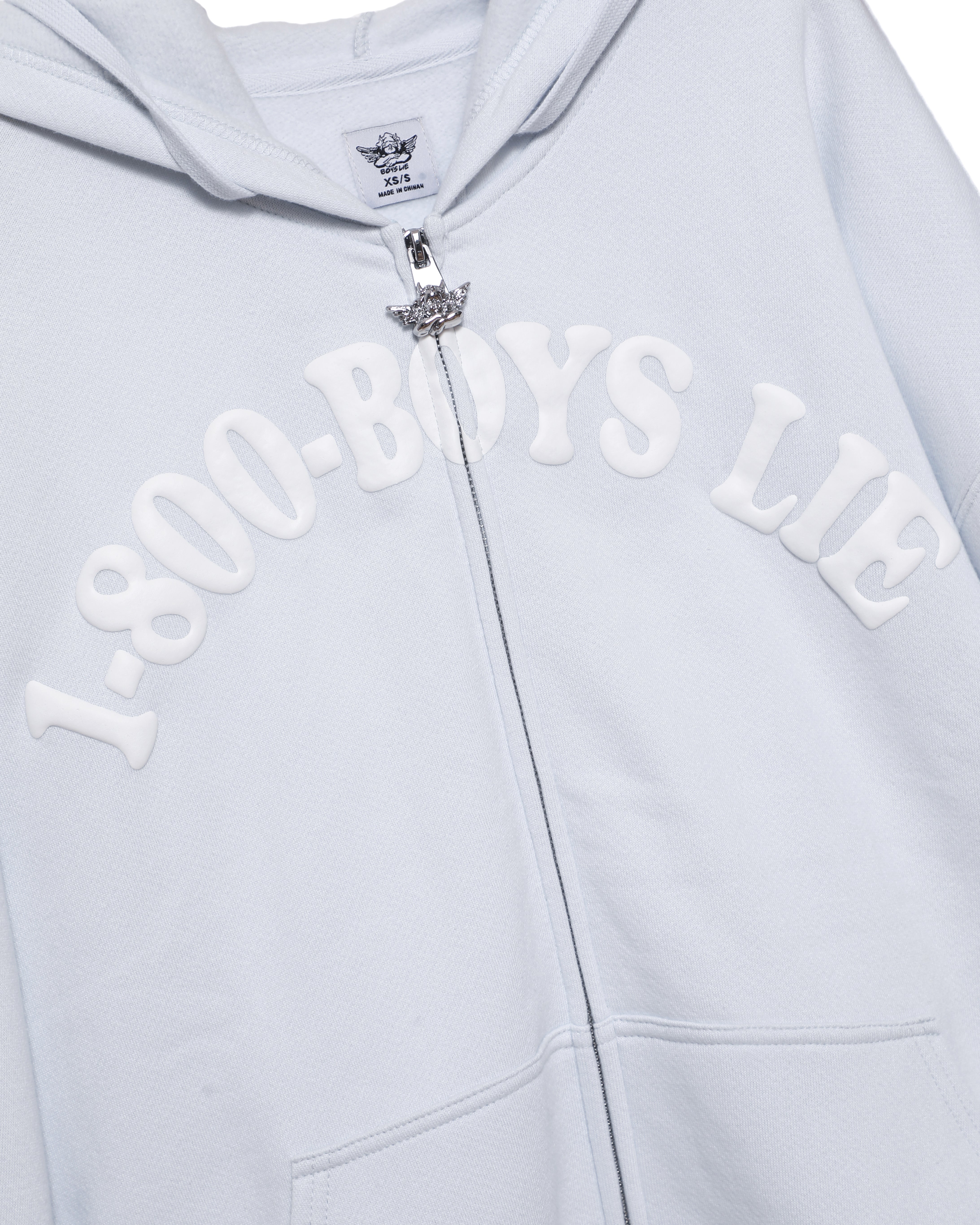 Blue 1-800 Harley Zip Hoodie