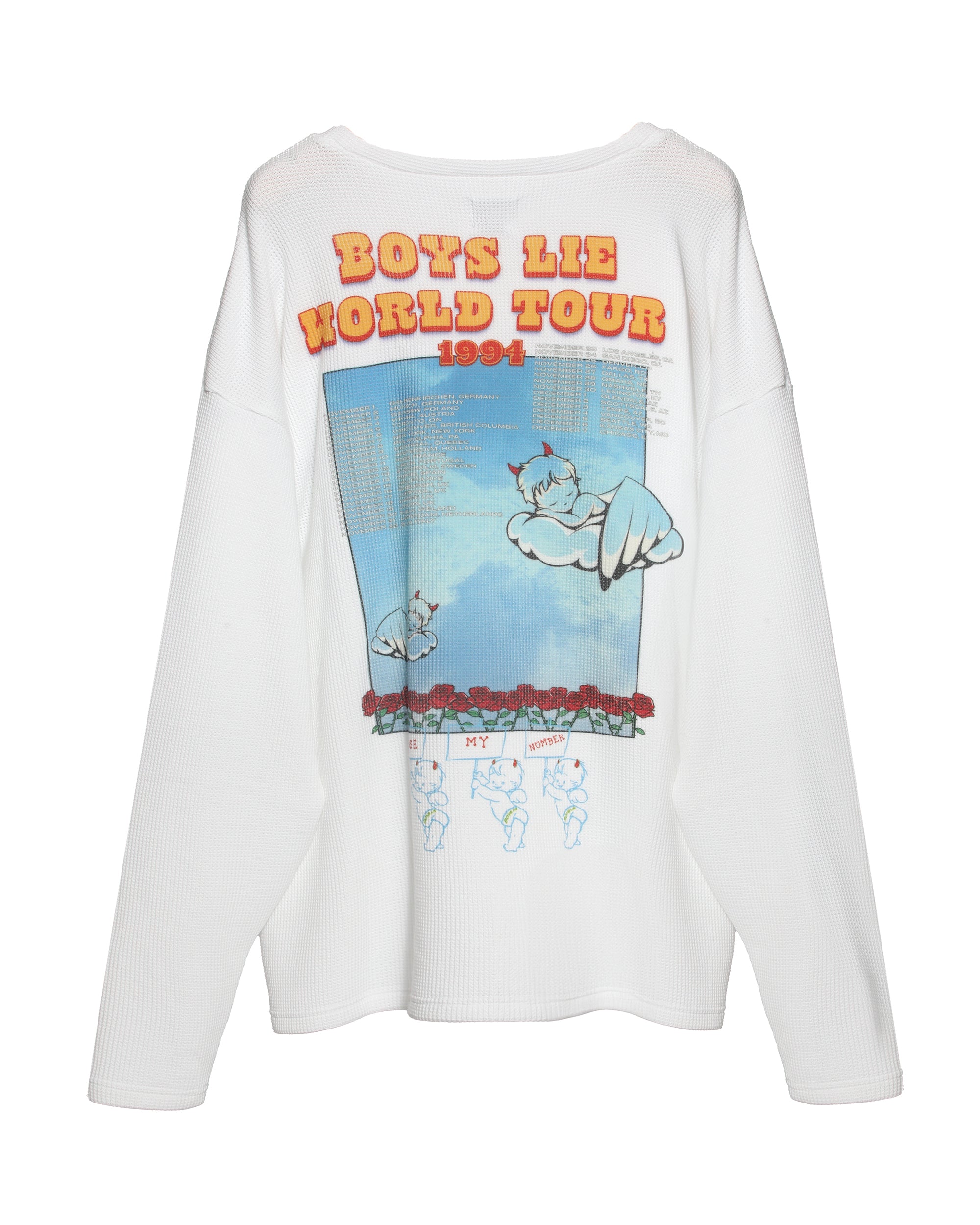 White Boys Lie World Tour Round 2 Thermal BF Longsleeve