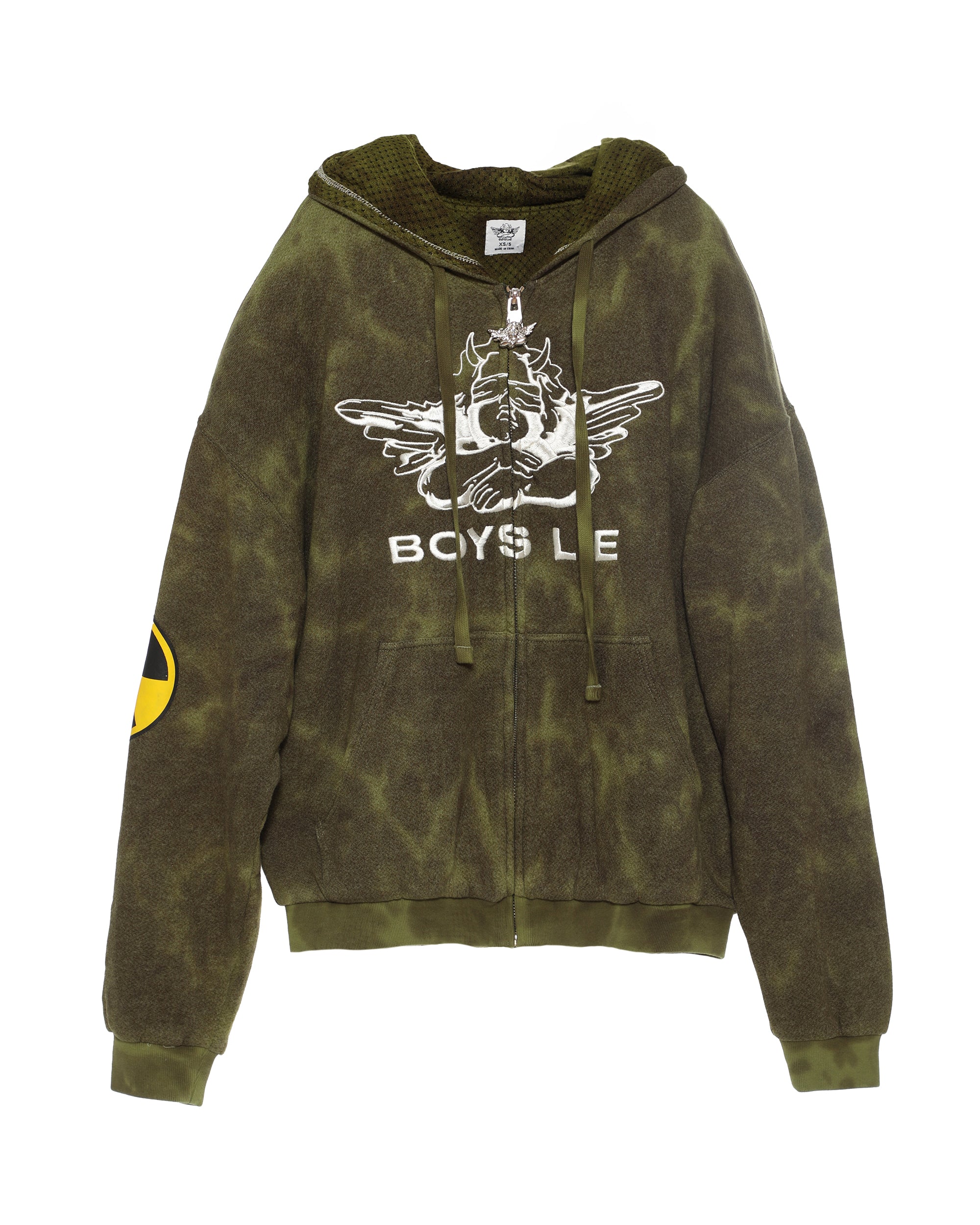 BOYS LIE ‘I CHOOSE ME’ PASTEL ARMY GREEN HOODIE SZ hotsell OS