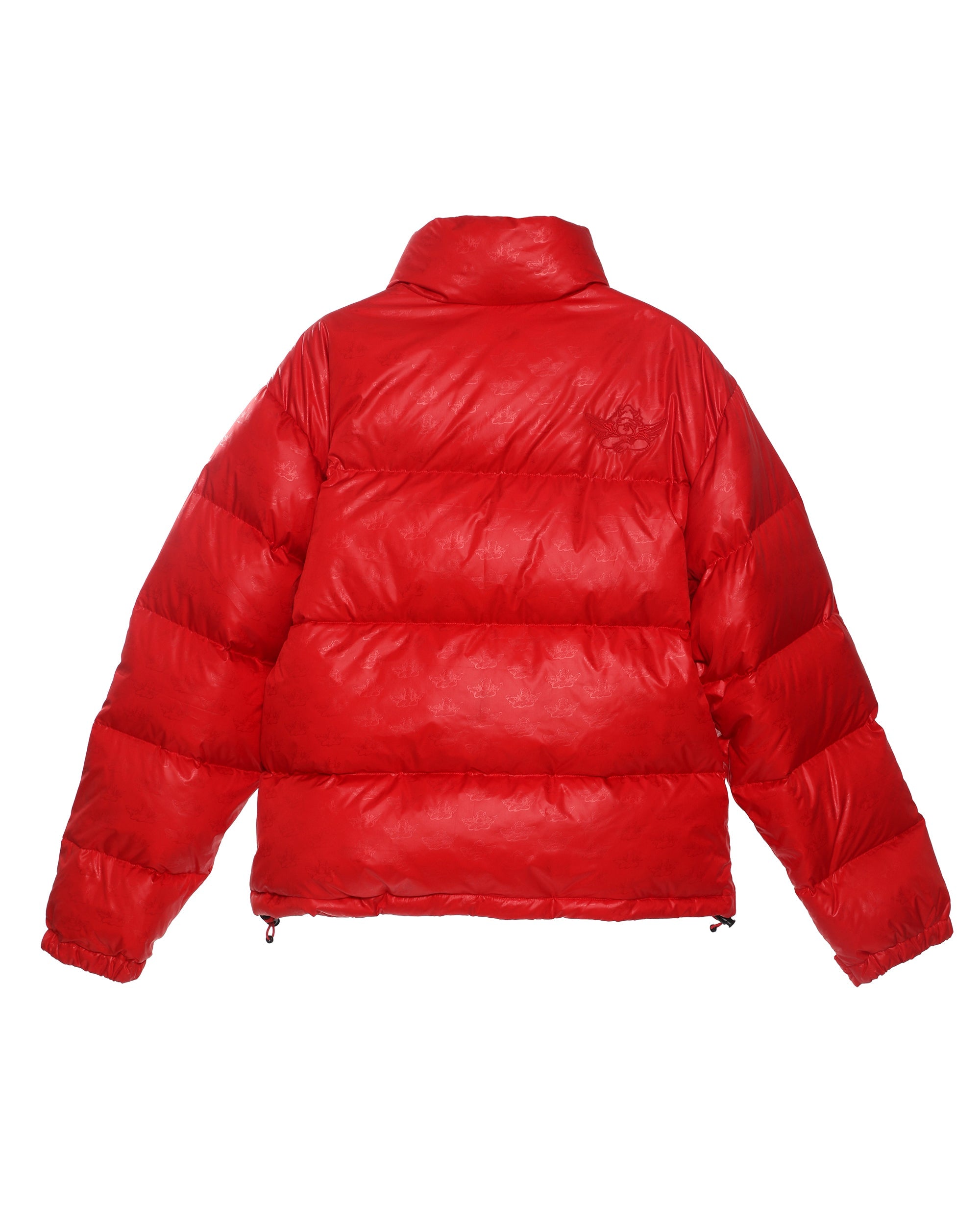 Red Puffer Logo Jacket