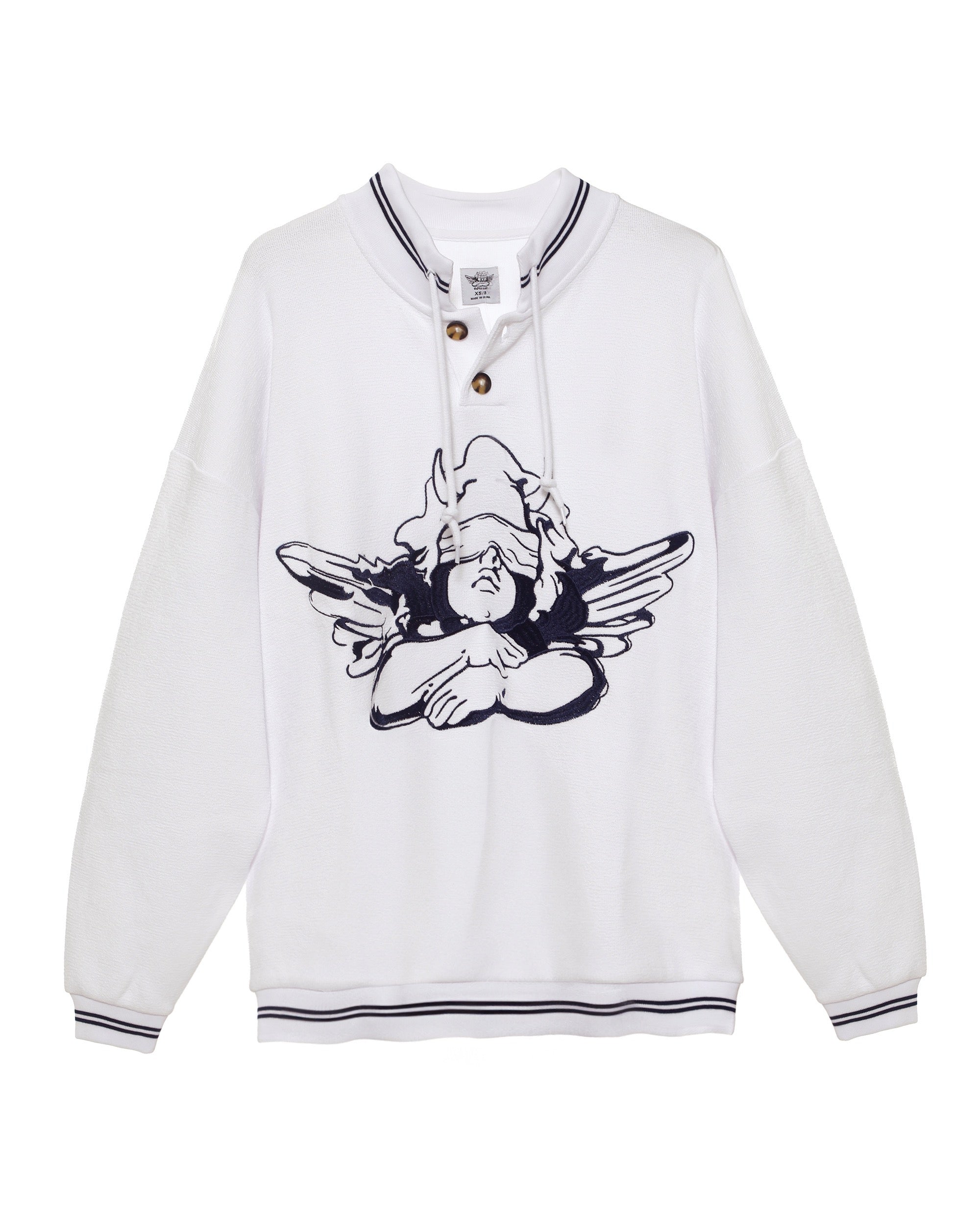 Navy Cherub University Henley Crewneck