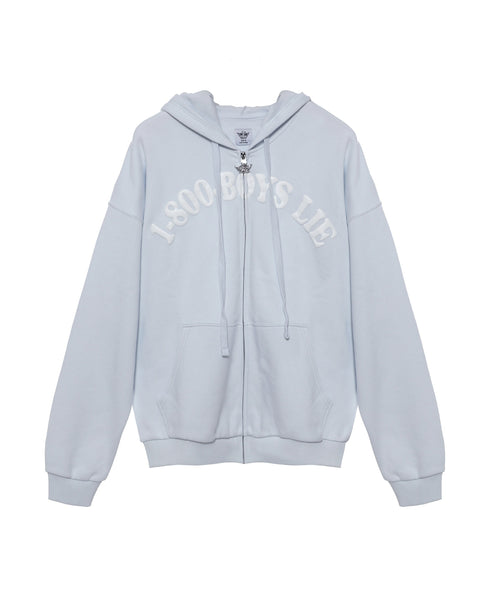 Blue 1-800 Harley Zip Hoodie