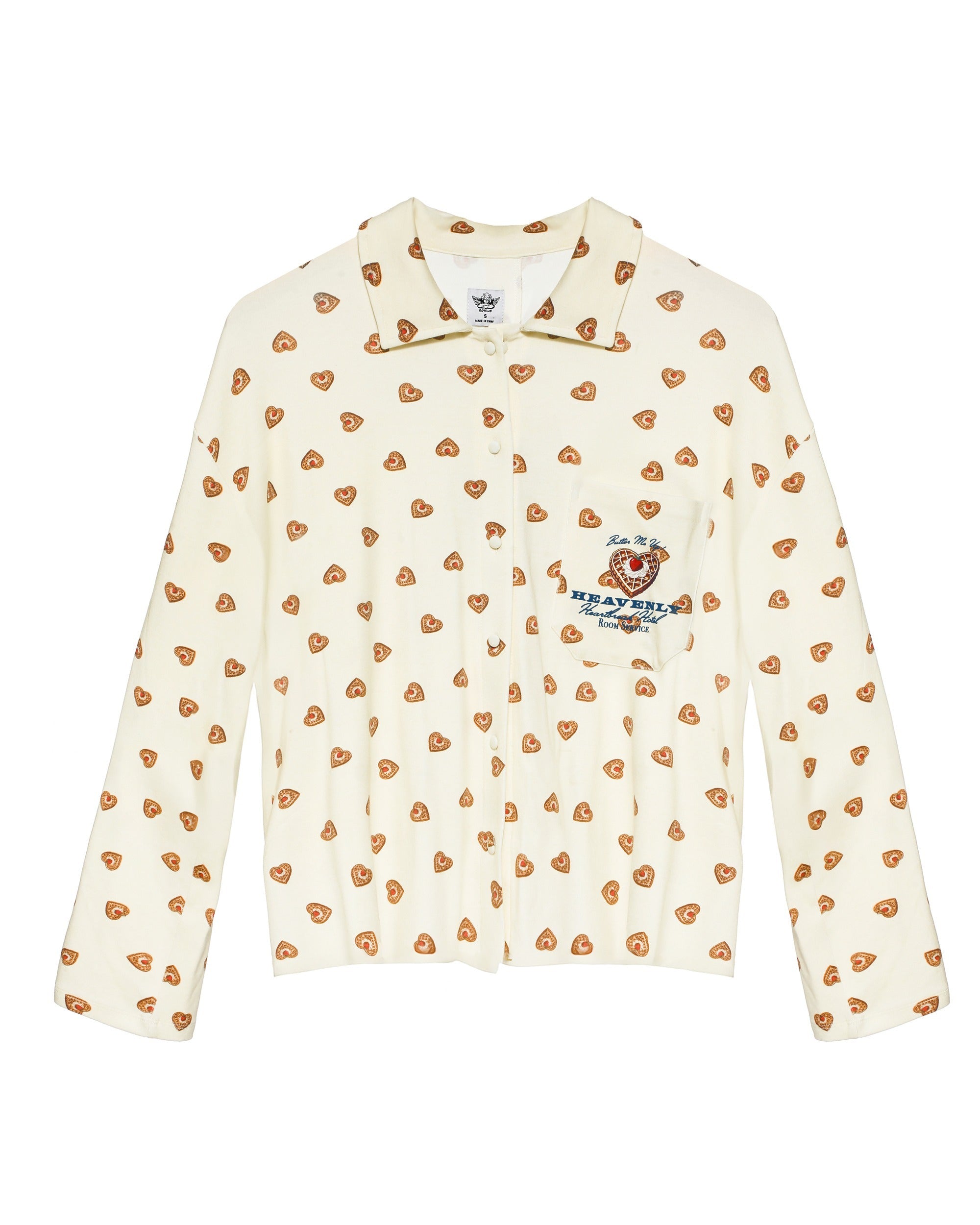 Heavenly Heartbreak Button-Down PJ Top