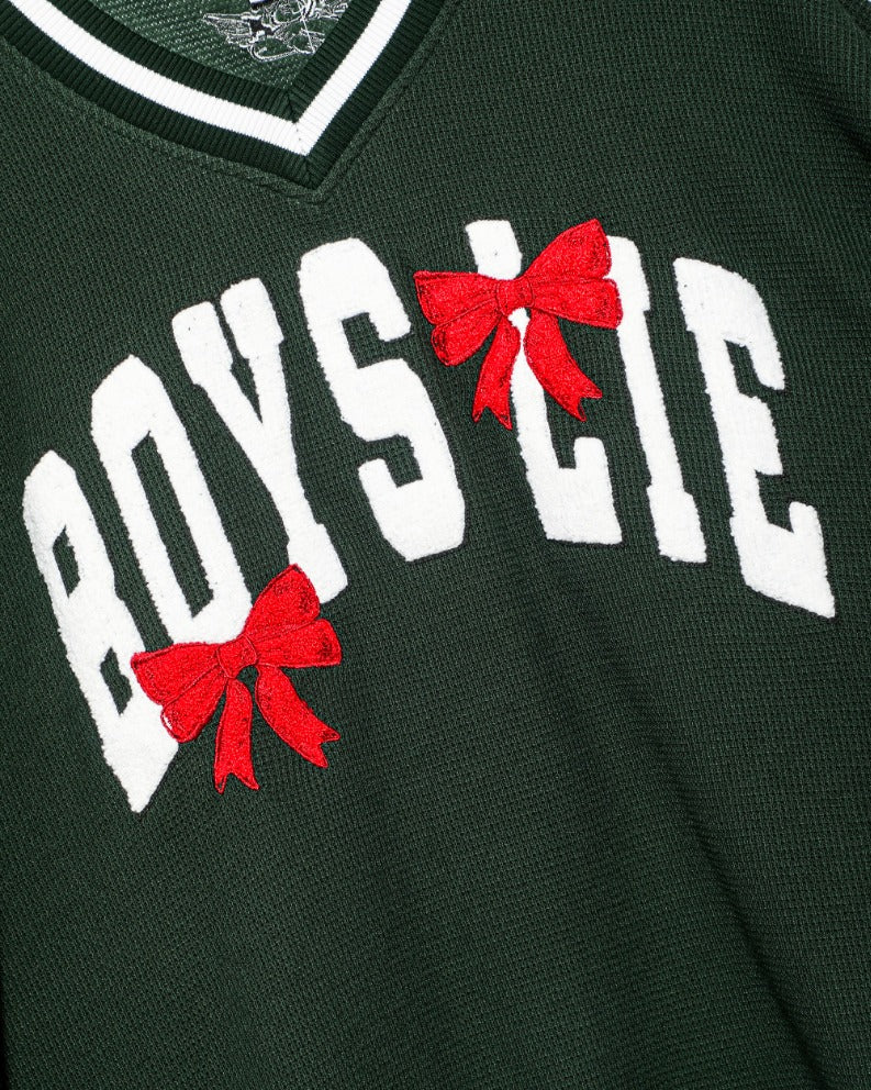 Green Wrap Me In A Bow Hayley V-Neck