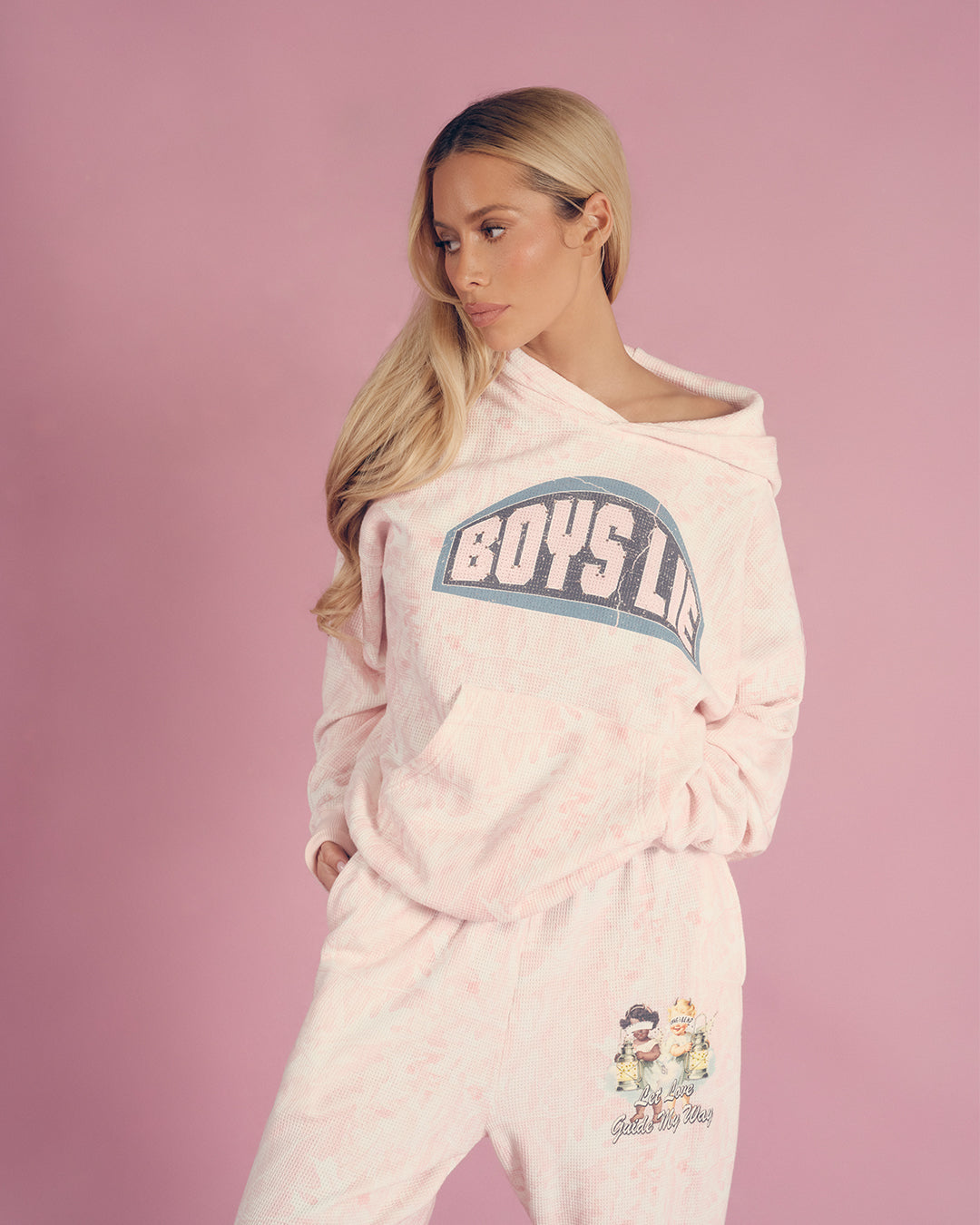 Let Love Guide My Way Rhinestone Racer Hoodie