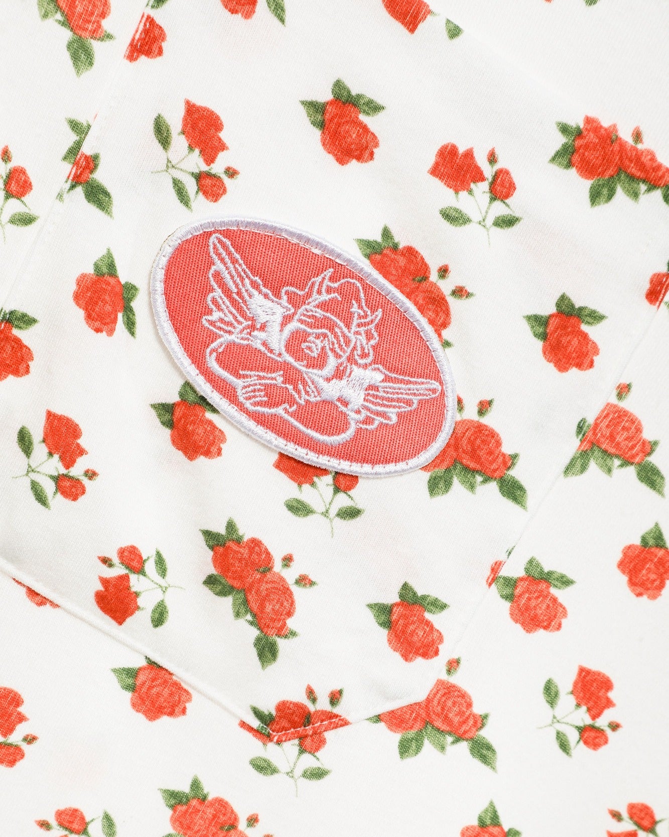 Roses Are Red Button-Down PJ Top