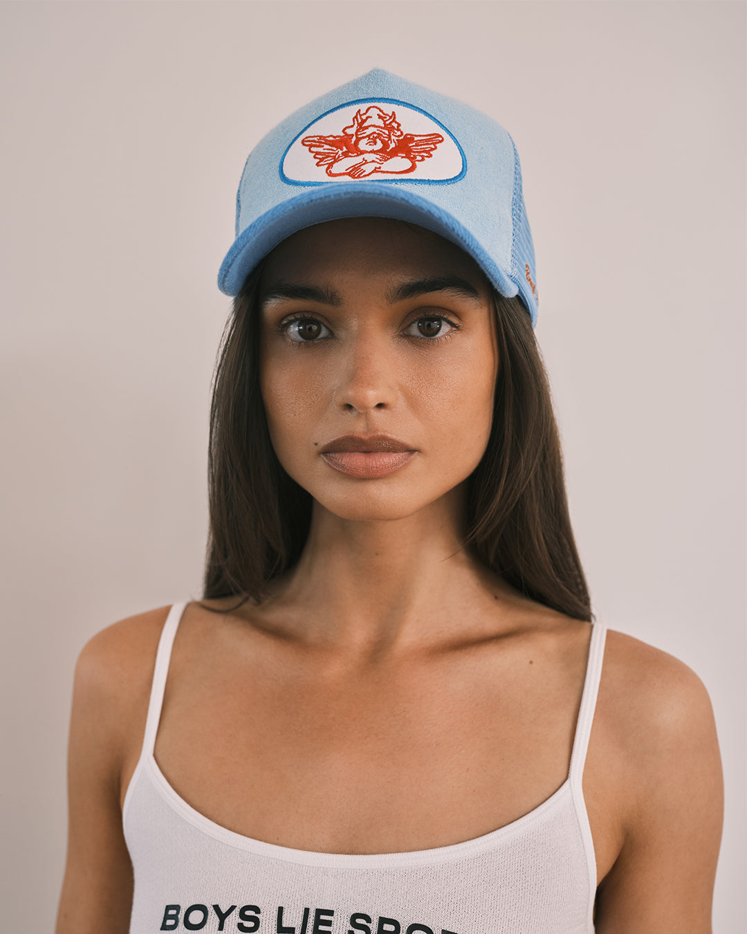 Baby Blue Terry Trucker