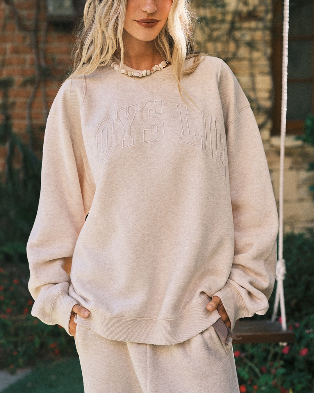 All-Star Distressed Kara Crewneck