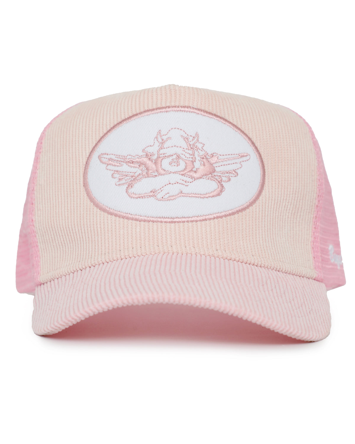 BOYS LIE  2 Tone Red  Corduroy Trucker Hat Cap Snapback Cherub Angel Y2K Grunge Olive Corduroy Trucker Hat main image 3