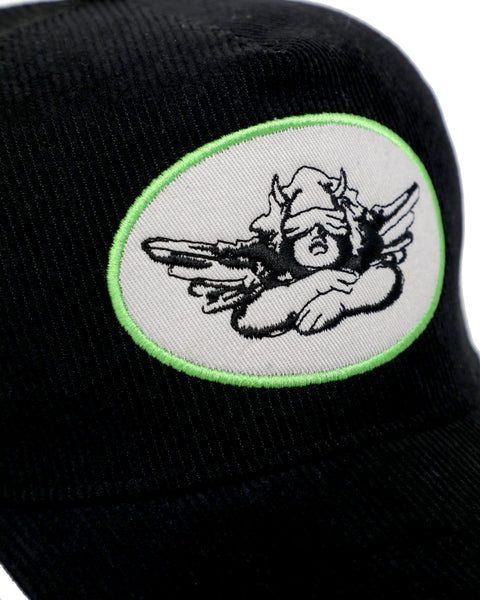 Black Corduroy Trucker Hat