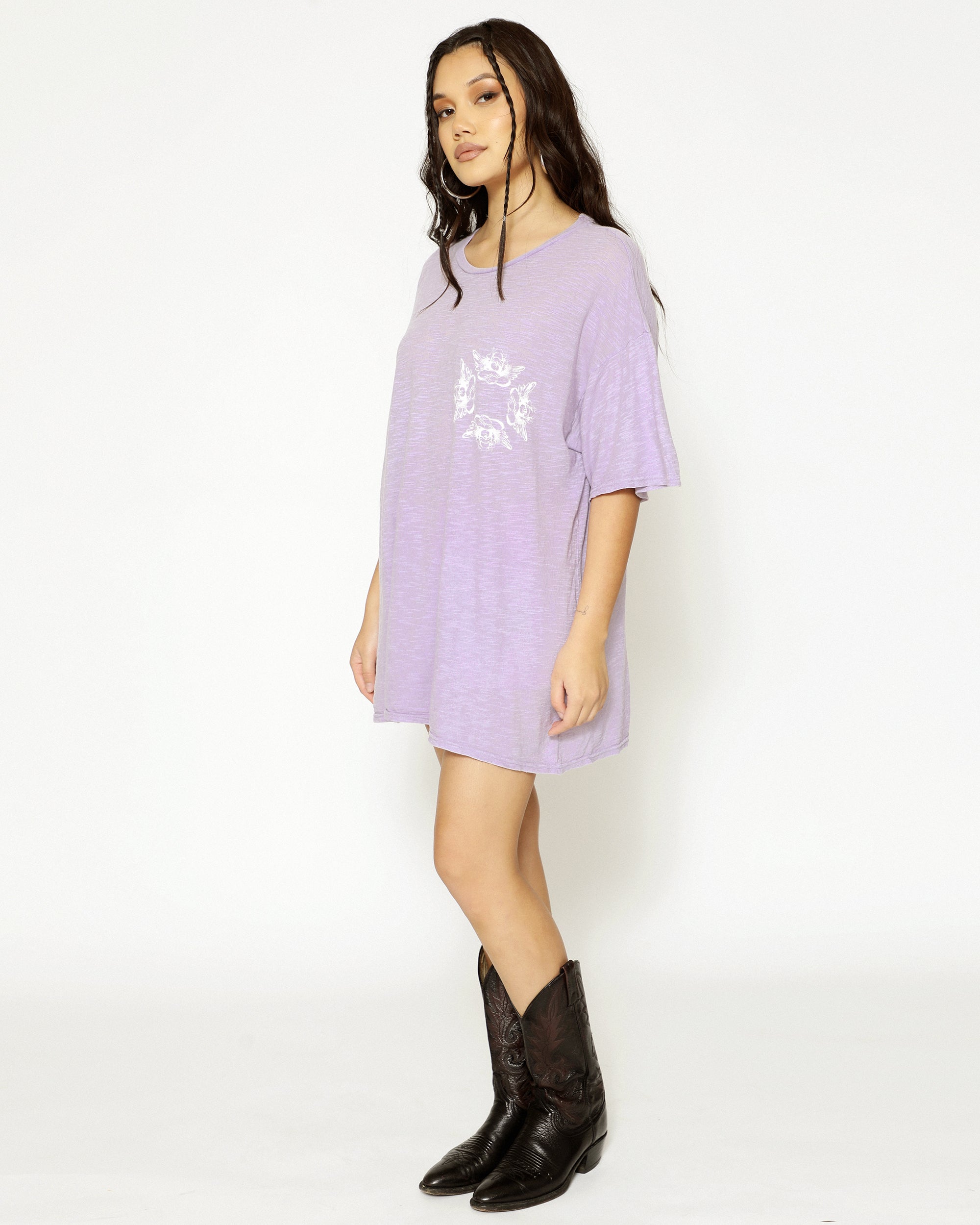 Boys Lie Lavender Oversized Graphic Tee