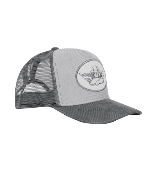 Boys Lie Grey Corduroy Trucker Hat