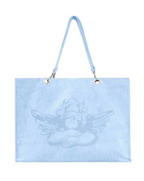 Baby Blue Velour Tote