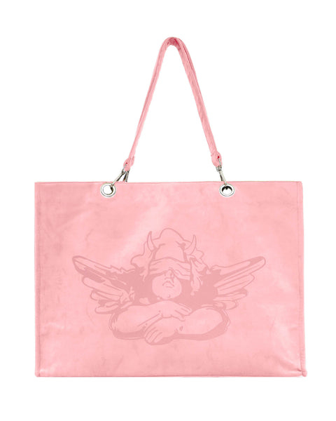 Baby Pink Velour Tote