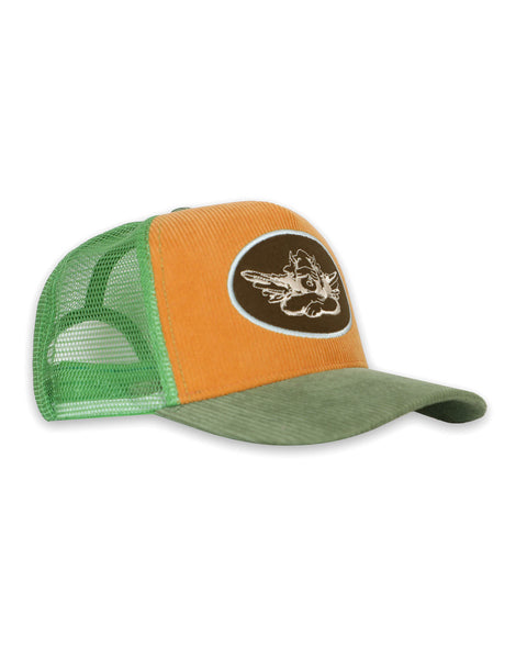 Pumpkin Corduroy Trucker Hat
